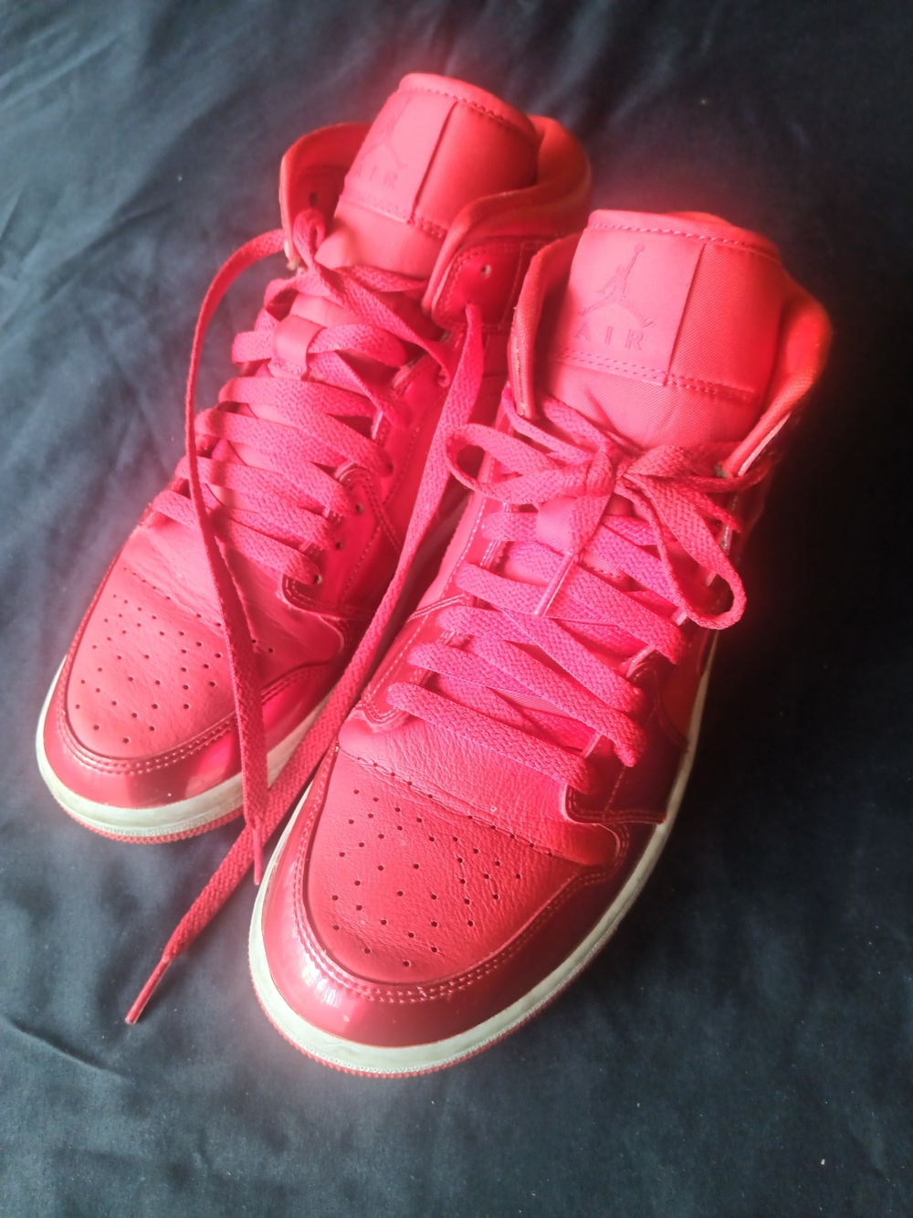 Jordan 1 Mid Red Pomegranate Sneakers
